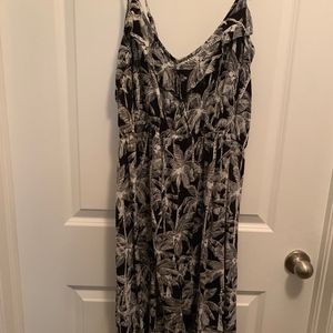 palm tree spaghetti strap sun dress